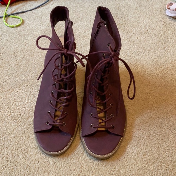 NWOT Open-Toed Booties - Picture 1 of 4